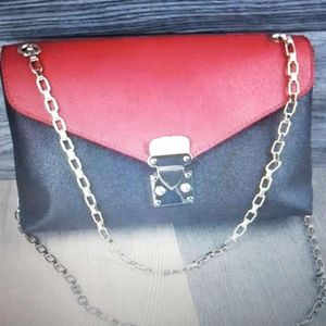 Kvinnor fashioin cowhide handväska äkta läderväskor kedja axelväska lady crossbody handväska totes298m