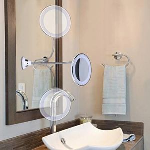 Mirrors 360 Swivel 10x Magnifying Bright LED Lighted Makeup Mirror