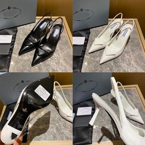 Насос на высоком каблуке Soft Designer Slingback Shouse Sext Pointed Toe Женские дизайнерские сандалии скользит на офисных туфель