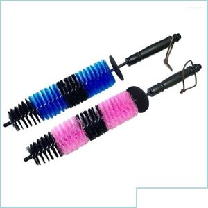 Car Sponge Vehicle Tire Tyre Wheel Rims Brush Steel Wire Long Mud Detailing Cleaner Bumpers Scrub Washing Cleaning Tool Drop Delivery Dhmdd