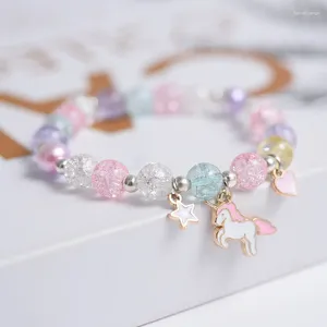 Strand Popcorn Bead Sweet Bracelet For Children Women Cute Cloud Flower Pendant Bracelets Kids Girls Charm Wish Wholesale