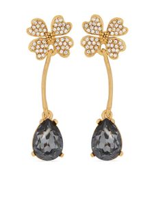 Farfetch Oscar Four-Leaf Clover Drop Earrings Luxury Fine Jewelry Designer Brand Logo with Box Copper K Gold Plated Earrings Designer för kvinnliga gåvor