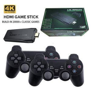 ZK20 M8 HD Console de jeu vidéo 2,4 G Double contrôleur filaire sans fil Game Stick 4K 10 000 20 000 jeux 64 Go 128 Go Jeux rétro pour PS1 GBA Y3 Lite Vs GD10 Pro