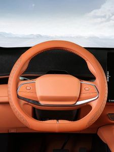 Steering Wheel Covers For Changan Deepal S7 2024 Cover Nappa Leather Non-Slip Breathable Car Interior Accessories