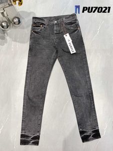 Moda Uomo Jeans viola Designer Strappo Ciclista Donna Splicing Pantaloni neri a gamba dritta strappati 13