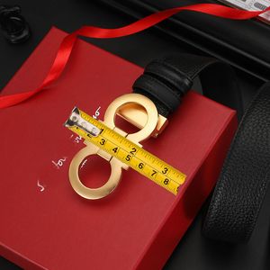 Fashion Belt Women's Luxury Designer Belt Copper Buckle Gold Logo Men's Business Belt Birthday Present