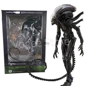 Action Toy Figures Alien Figma SP-108 Action Figures Toys 18cm Aliens Statue PVC Model Doll Collectible Ornament Children Gifts For Kids