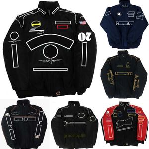 Giacca nuova da uomo Formula One F1 Giacca da donna Cappotto Abbigliamento Tuta da corsa Stile college Moto Ricamo completo Moto Team Autunno Inverno Antivento Caldo Fuoristrada Bi5f