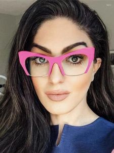 Montature per occhiali da sole 2024 Occhiali vintage Cat Eye Montatura trasparente Occhiali da vista trasparenti moda donna Occhiali da vista femminili