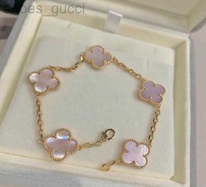 designer bracelets van Luxury Clover Bracelet Pearl women 18K Gold Brand Love Bangle Charm Bracelets Shining Crystal Diamond A Party Jewelry6109382