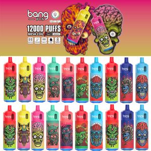 Original bang box engångscigarett 12000 puff enorma penna 12k puff 20 ml Förspillad engångspensaft 650mAh laddningsbart batteri 12 smaker