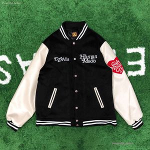 Men's Jackets Human Made Baseball Uniform Girl Don't Cry Patchwork Embroidery Jacket Men Women Casual Coats Humanmade Jackets Fashion Brand Human Made 9935