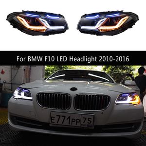 Auto Zubehör DRL Tagfahrlicht Streamer Blinker Für BMW F10 520i 525i 530i 535i LED Scheinwerfer Montage 10-16 auto Teile