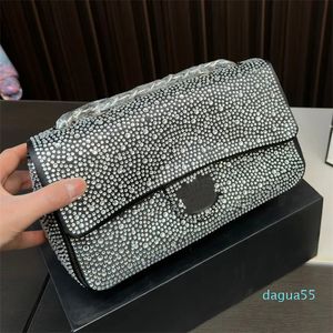 Designer Women Diamonds Glitter Shiny Shoulder Bag Full Rhinestone Design Crossbody Flap Pouch Bags Lady Chain Strap Party Evening Handbag