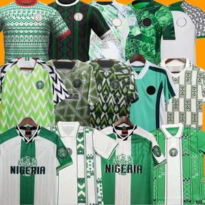 Nigeria 2024 Soccer Jerseys Osimhen 18 19 22 23 24 Nigeriansk fotbollsskjorta Okocha Osimhen Vest Babayaro 2018 Fans Player 94 96 98 Training Uniform 94 96 98 RETRO