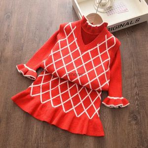 Flickans klänningar menoea Autumn Knit Baby Girls Dresses Ny Autumn Winter Sweater Dress for Girl Kids Dress Cute 3pcs Children Clothing Suits