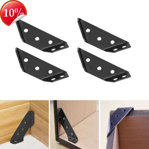 New 4pcs Corner Brackets Furniture Corner Connector Stainless Steel Triangle Support Fasteners Cabinets Chairs Universal Bracket