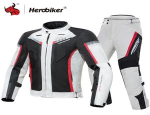 HEROBIKER Giacca moto invernale impermeabile da uomo Giacca da moto da corsa Giacca da armatura Protezione Motocross con Linner9670964