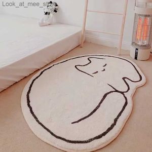 寝室のカーペットかわいい猫カーペット毛皮のようなマット不規則なマットの敷物の敷物のカーペット保育園マット