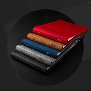 A4/b5 Horizontal Loose Leaf Notebook Notepad Soft Leather Plan Book Cornell Creative Mind Map Gift For Youth
