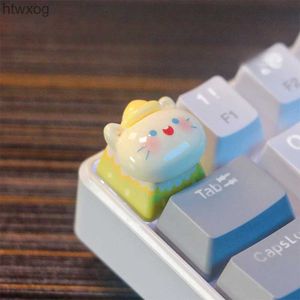 Клавиатуры MiFuny Kawaii Cat Keycaps 3D Resin Keyboard Cap OEM Profile Симпатичные колпачки для механических клавиатур Аксессуары Подарки YQ240123