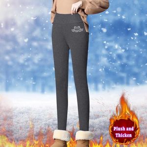 Pantaloni da donna Leggings invernali ispessiti Pantaloni sportivi elasticizzati a vita alta da donna Pantaloni casual in peluche spessi Shaper di qualità