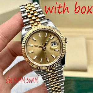 Męskie słynne zegarek Watch Factory Watch 41/36 mm ze stali nierdzewnej Wysokiej jakości zegarek mechaniczny Super jasny szafir szklany Wodoodporny luksusowy zegarek luksusowy zegarek biżuterii
