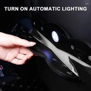 Acessórios interiores do carro auto portátil lata de lixo automotivo dobrável bin universal led luz pendurado armazenamento poeira para rvs