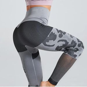 Capris 2023 Seksowne siatkowe dzianiny Push Up Leggins High talia chude patelnie kamuflaż płynne legginsy dla kobiet seksowne kobiety legginsy