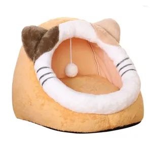 犬小屋のかわいい温かいペット犬のベッドバスケット居心地の良い子猫ラウンジャークッションキャットハウステント猫用の非常に柔らかい小さなマットバッグ洗えるベッド
