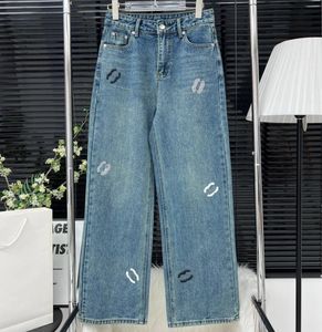 Designer Pants damskie dżinsy y2k kanał list luksusowe spodnie mody marki haftowe panie szerokie nogi spodnie damskie ubranie