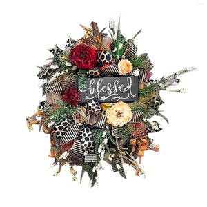 Kwiaty dekoracyjne wesele rustykalne Święto Dziękczynienia na drzwi wejściowe Dekor Home Prezenta