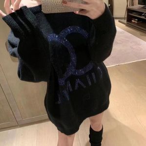 Spring autumn New Women's Sweaters Knitwear Women Casual designer Luxury brand CC Sweaters rhinestone