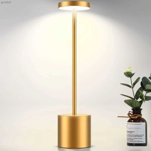 Desk Lamps LED Cordless Table Lamp Touch Sensor Bar Table Lamp 6000mAh USB Rechargeable Metal Desk Lamp Night Light for Restaurant Coffee YQ240123