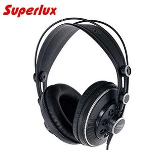 ヘッドセットプロフェッショナルスタジオヘッドフォンSuperlux HD681BセミオペンダイナミックステレオモニタリングヘッドセットDJ HIFIノイズキャンセルイヤホンJ240123