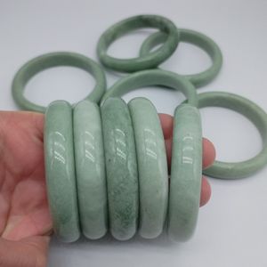 10 peças atacado pulseira de joias de jade natural asiática 100% dentro de 61,50 mm-62,50 mm