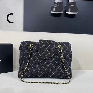 Dżinsowe torby łańcucha torba crossbody retro bleamels Diamond krat worki na ramię Big Shopper