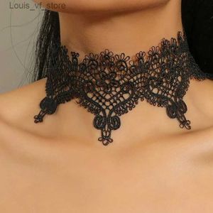 Anhänger Halsketten Klassische Gothic Tattoo Spitze Choker Halskette Für Frauen Große Blume Kette Charme Halsketten Boho Schmuck Weihnachtsgeschenk X084H24112