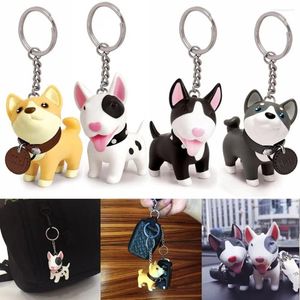 Portachiavi Giocattoli carini Bigiotteria Animale Eccellente porta figura Toro PVC dipinto a mano per accessori auto Portachiavi Portachiavi cane