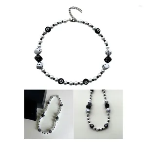 Link Armbänder Punk Schmuck Billard 8 Anhänger Halsketten Hip Hop Ästhetische Koreanische Mode Für Frauen Coole Accessoires Gothic