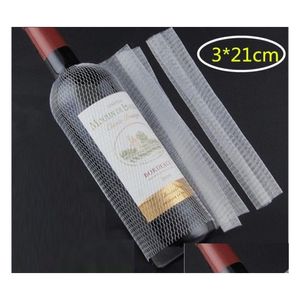 Other Packing Shipping Materials Wholesale 2000Pcs Plastic Pe Red Wine Bottle Protective Net Socks Sleeve White Drop Delivery Offi Dh45P