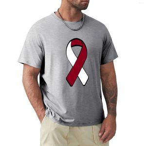Polos masculinos cabeça e pescoço fita de conscientização do câncer 2 camiseta meninos camisetas vintage camisa masculina manga longa