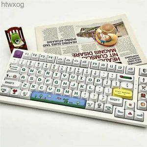 Teclados Conjunto completo PBT Keycaps Xda Profile Impressão personalizada Inglês Keycaps Dye Sublimation para Mx 104/87/61 Key Teclado Mecânico YQ240123