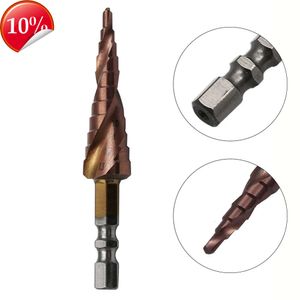 Nuovo 1pc M35 Punta da trapano passo cobalto Punta da trapano passo 1/4 pollici con codolo esagonale 3-13mm Punte per la lavorazione del legno Utensile per taglierina per fori per legno in metallo