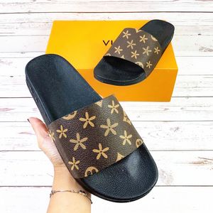 Borracha slide waterfront mule sandália tazz chinelo flor salto em relevo luxo designer sapato mulher homem praia flip flop sandales mocassins sliders planos de couro sapatos rosa