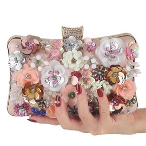 Cross Body Spring Handbags Handmade Flowers Diamond Small Chain Bag Single Shoulder310o