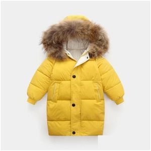 Down Coat Kids Designer Winter Jacket Boy Girl Baby Outerwear Jackets With Badge Thick Warm Outwear Coats Children Parkas Fashion 20 Dhygs