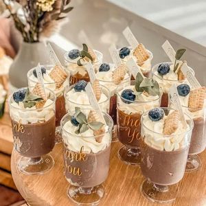 Copos descartáveis canudos recipiente geléia casa creme mini para copo comida sobremesa gelo mousse tigela aperitivo loja pudim 50 pçs plástico