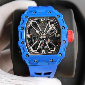 Superclone AAA Designer Automatiska Watchmen Richar RM35-03 Titta på Luxury Carbon Fiber NTPT-fodral ihålig av avancerad vattentät armbandsur med Box UY4M