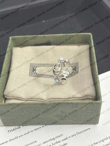 Toppkvalitetsdesigner diamantkvinnor ringar guldringar damer som öppnar ringpärlbandringar med presentförpackning